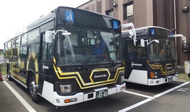 西鉄バスなど、北九州でディーゼルバスを電気バスに改造し実証実験
