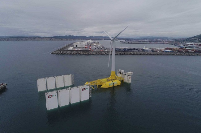 RWE、スペイン・ビルバオ港で「DemoSATH 浮体式ユニット」が進水
