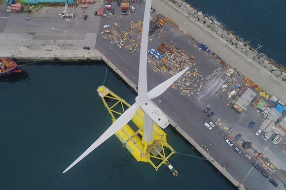 RWE、スペイン・ビルバオ港で「DemoSATH 浮体式ユニット」が進水